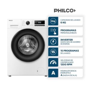 Lavarropa 6Kg Inverter Philco PHLF64BN